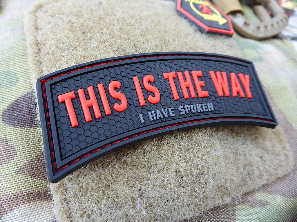 THIS IS THE WAY / I HAVE SPOKEN Patch, red blackops / 3D Rubber Patch