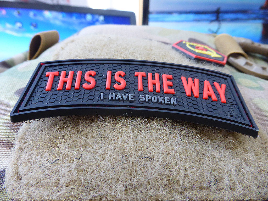 THIS IS THE WAY / I HAVE SPOKEN Patch, red blackops / 3D Rubber Patch