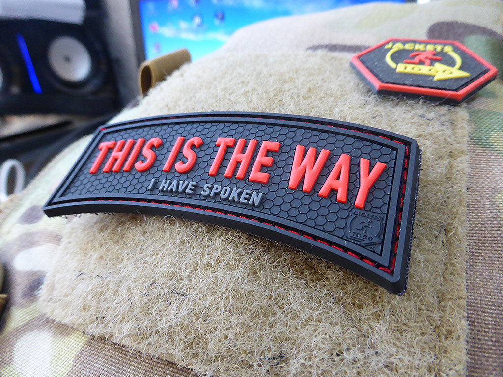 THIS IS THE WAY / I HAVE SPOKEN Patch, red blackops / 3D Rubber Patch