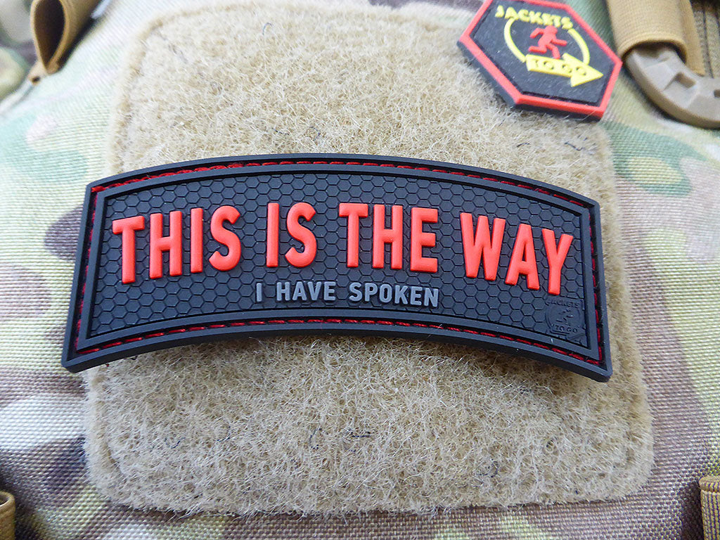 THIS IS THE WAY / I HAVE SPOKEN Patch, red blackops / 3D Rubber Patch