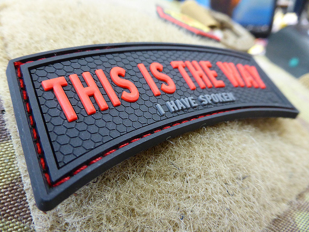 THIS IS THE WAY / I HAVE SPOKEN Patch, red blackops / 3D Rubber Patch
