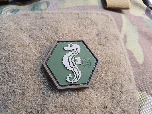 Patch hippocampe, multicam, patch hexagone, patch en caoutchouc 3D