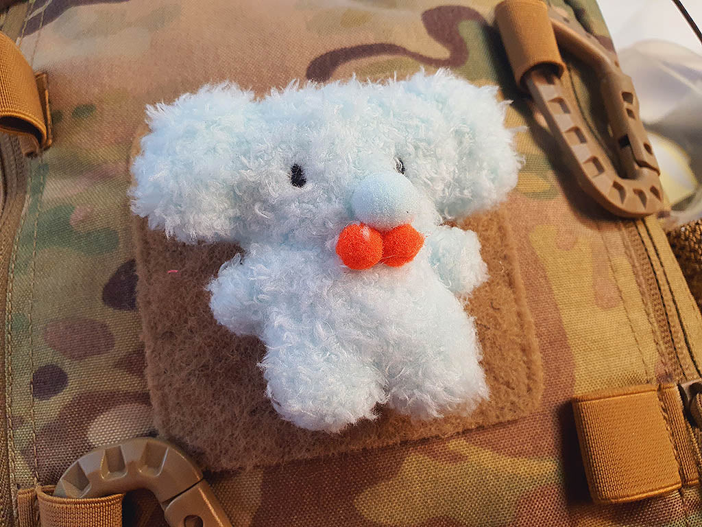 Patch en tissu peluche ELPHY, avec velcro au dos