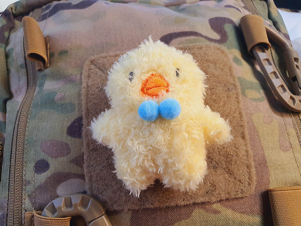 Patch peluche en tissu KÜKI, avec velcro au dos