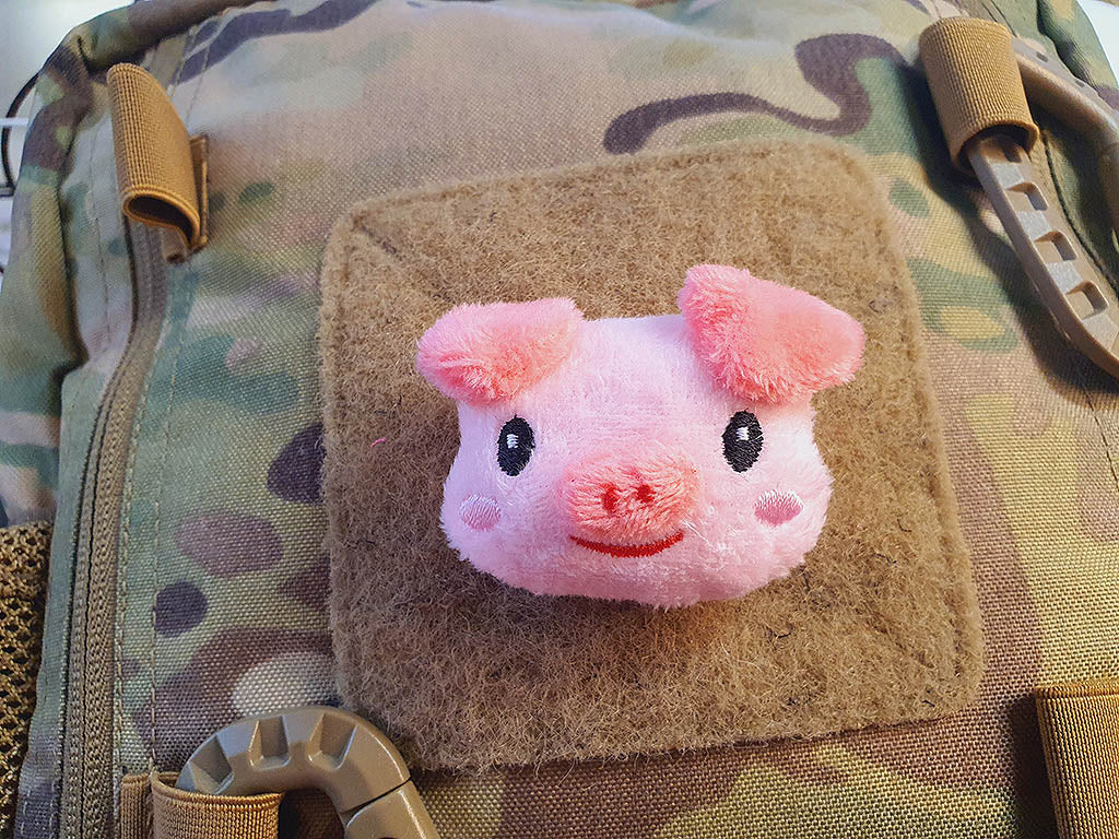 Patch peluche en tissu Pinkismile, avec velcro au dos