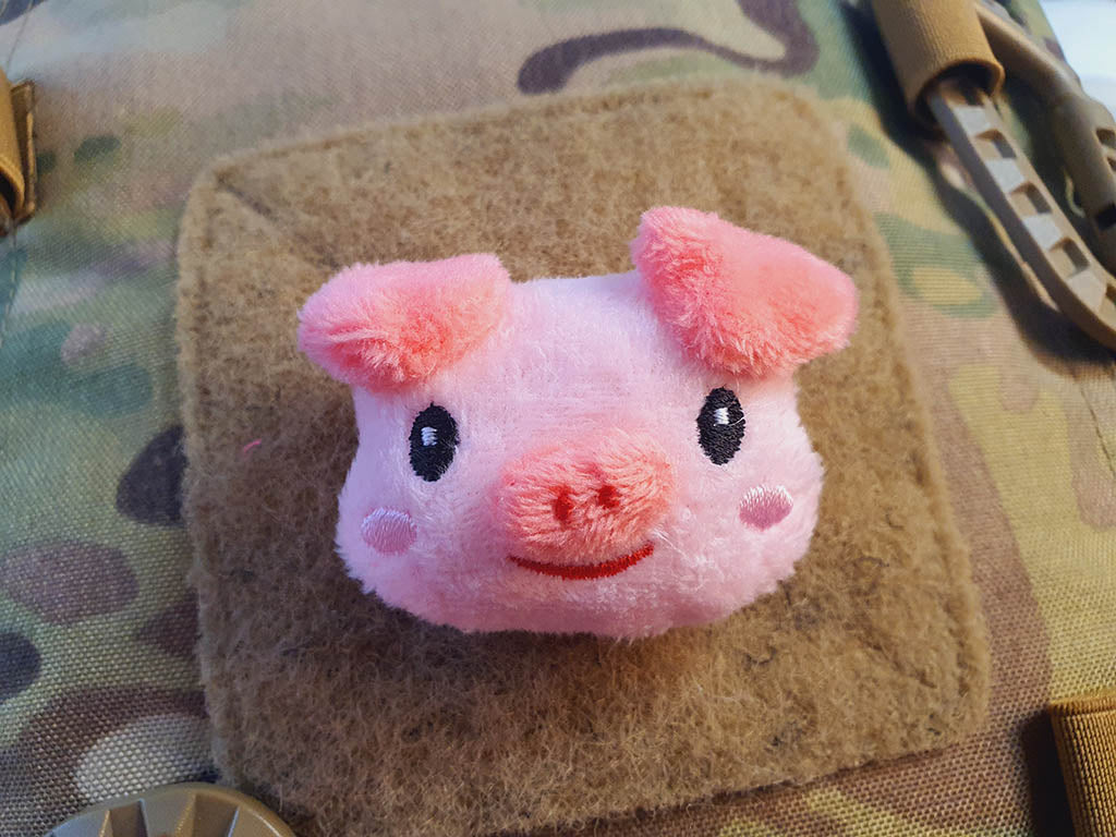 Patch peluche en tissu Pinkismile, avec velcro au dos