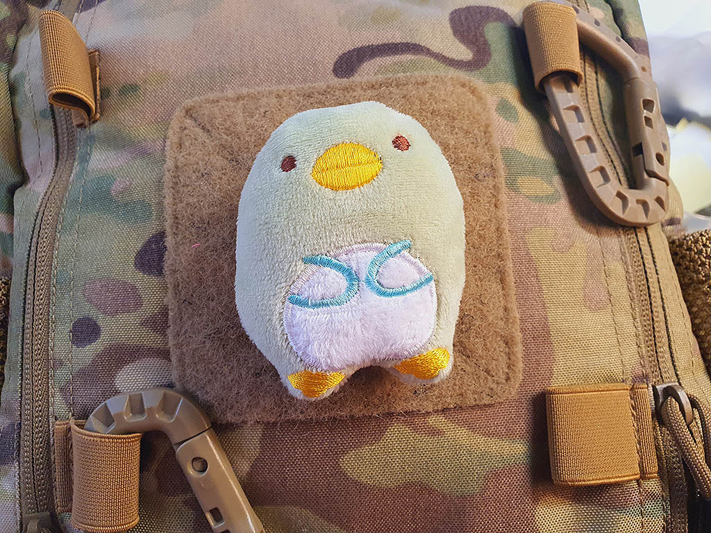 Fabric plush patch Birdy, with velcro on the back - Patch Snatched