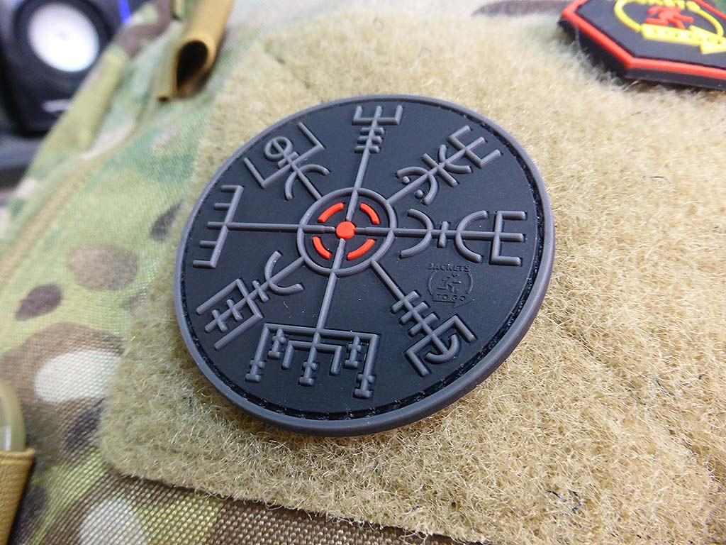 VEGVISIR VIKING COMPASS Patch, blackops / 3D Rubber Patch - Patch Snatched