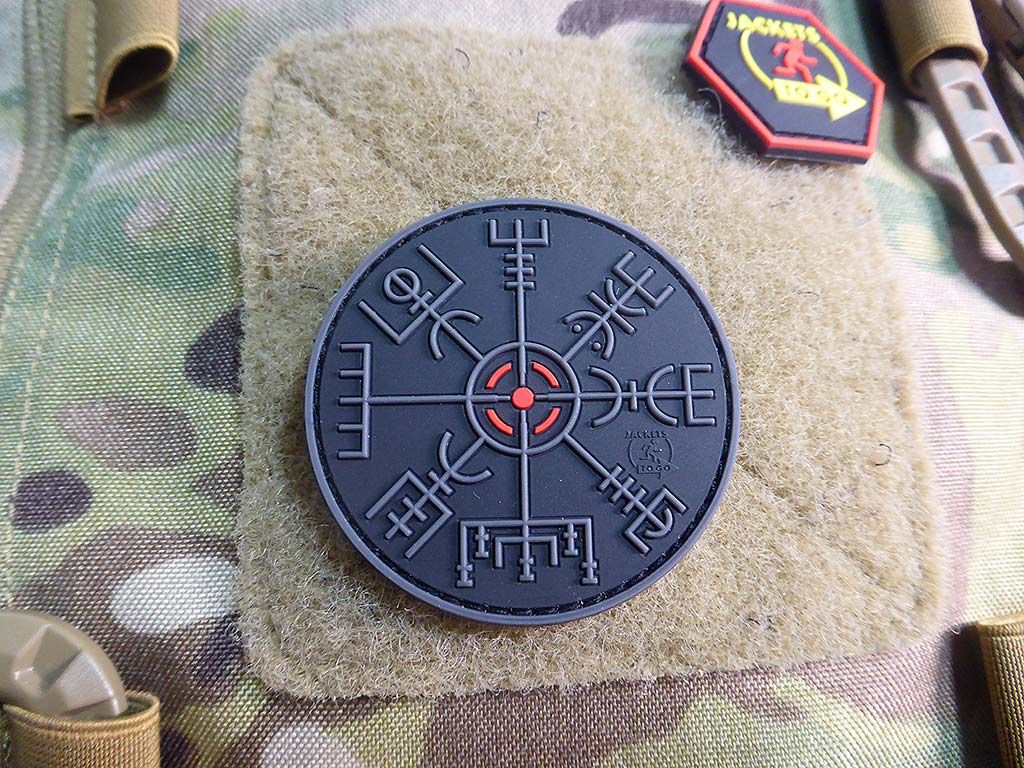 VEGVISIR VIKING COMPASS Patch, blackops / 3D Rubber Patch