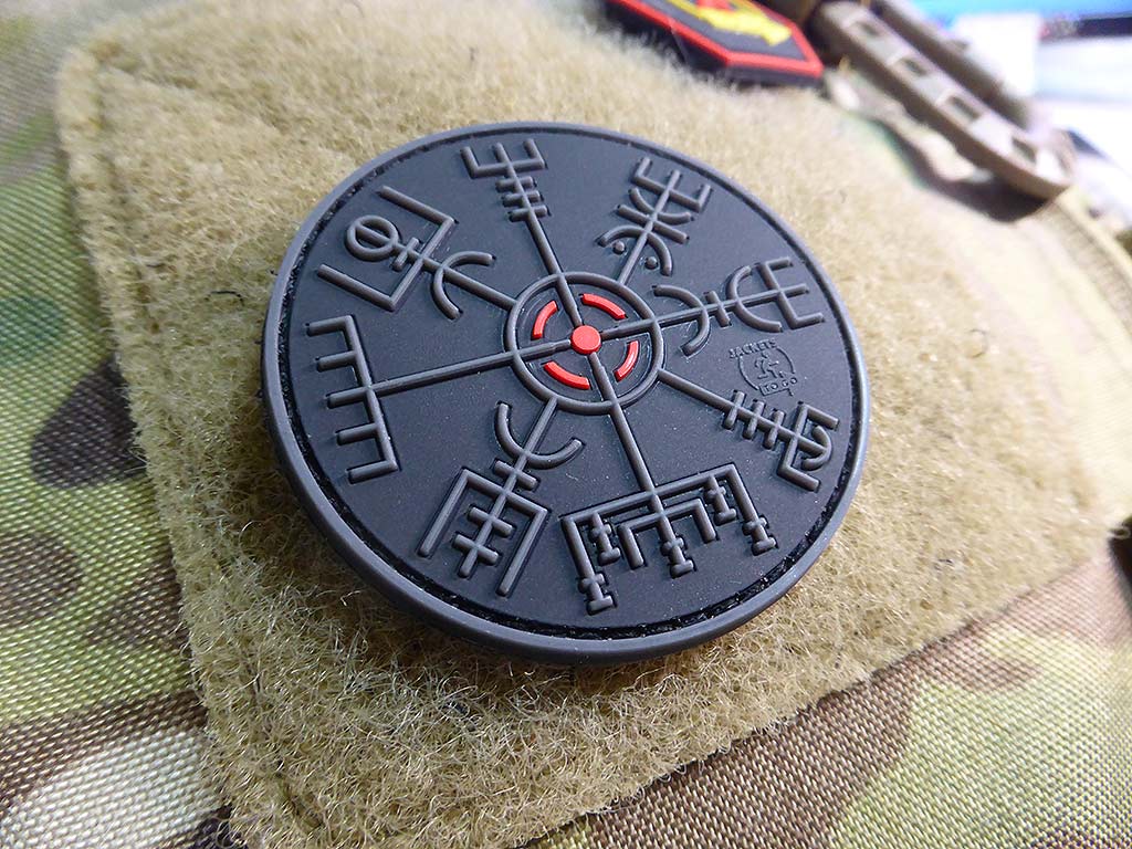 VEGVISIR VIKING COMPASS Patch, blackops / 3D Rubber Patch