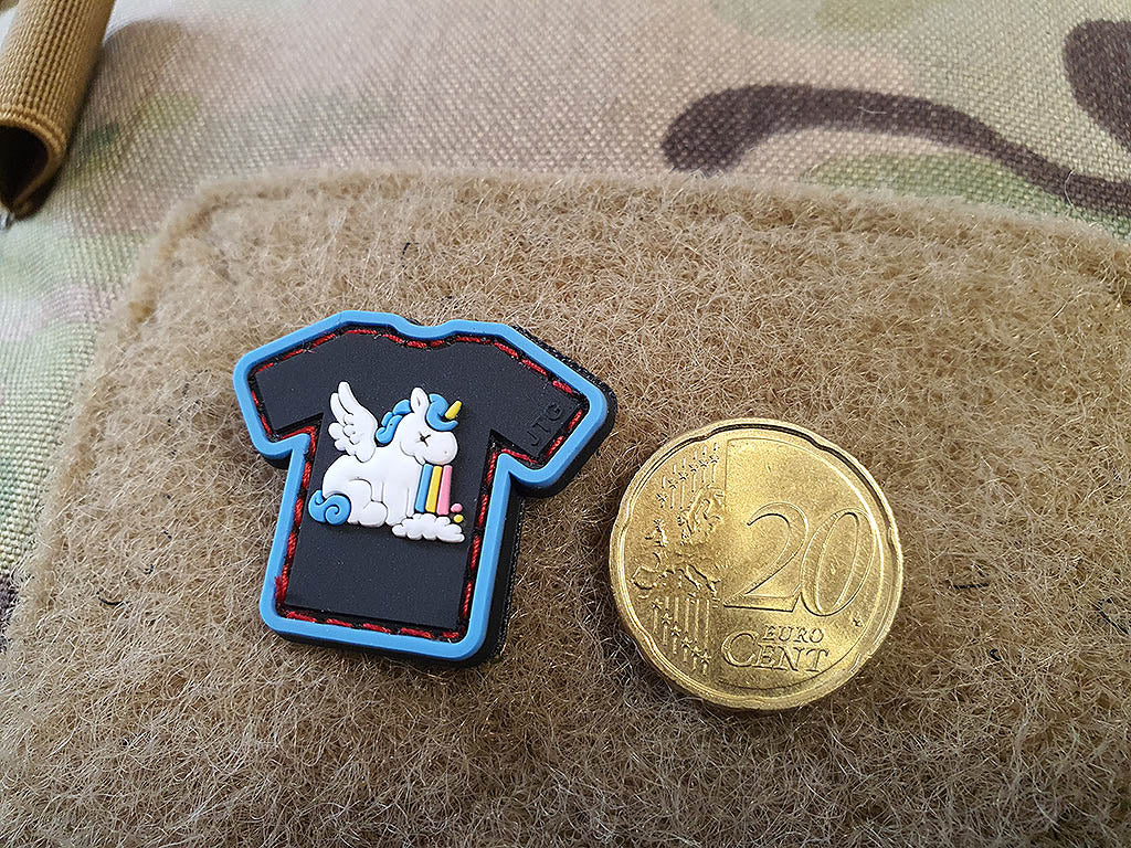 micro Drunk Unicorn Shirt Patch, Patch en caoutchouc 3D