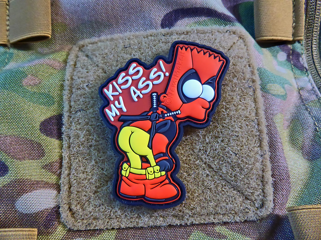 DPS KISS MY SOFT ASS Patch, limited fullcolor / 3D Rubber Patch