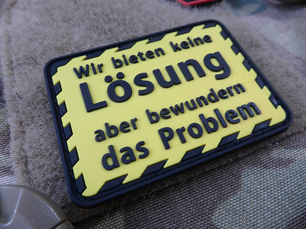 Wir bieten keine Lösung Patch / 3D Rubber Patch