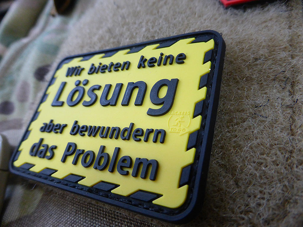 Wir bieten keine Lösung Patch / 3D Rubber Patch