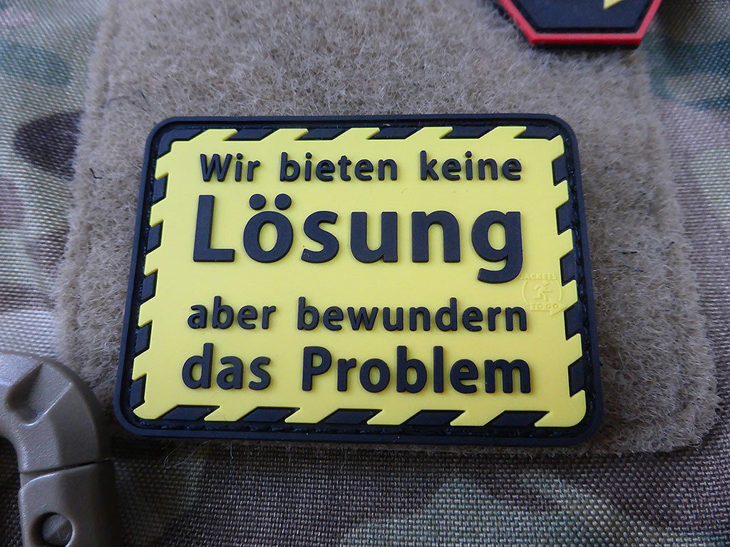 Wir bieten keine Lösung Patch / 3D Rubber Patch