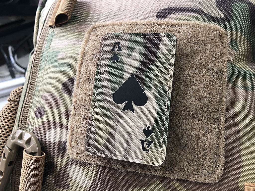 Ace of Spades Lasercut Patch, multicam, Cordura Lasercut