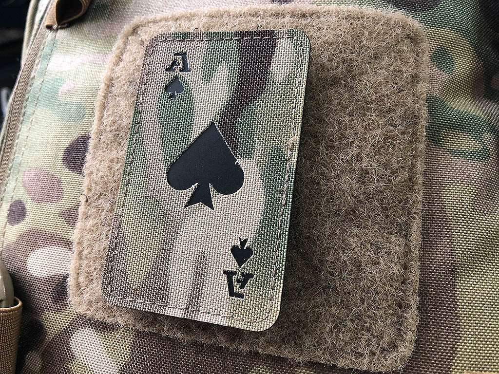 Ace of Spades Lasercut Patch, multicam, Cordura Lasercut