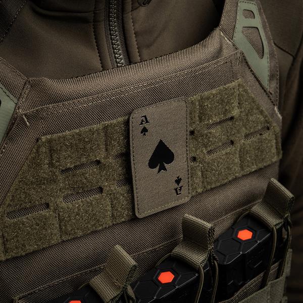 Ace of Spades Lasercut Patch, ranger-green, Cordura Lasercut