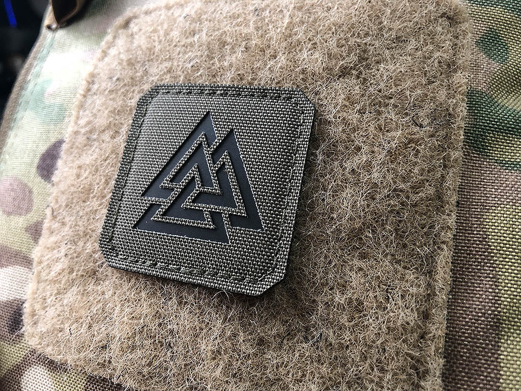 Valknut Lasercut Patch, ranger-green, Cordura Lasercut