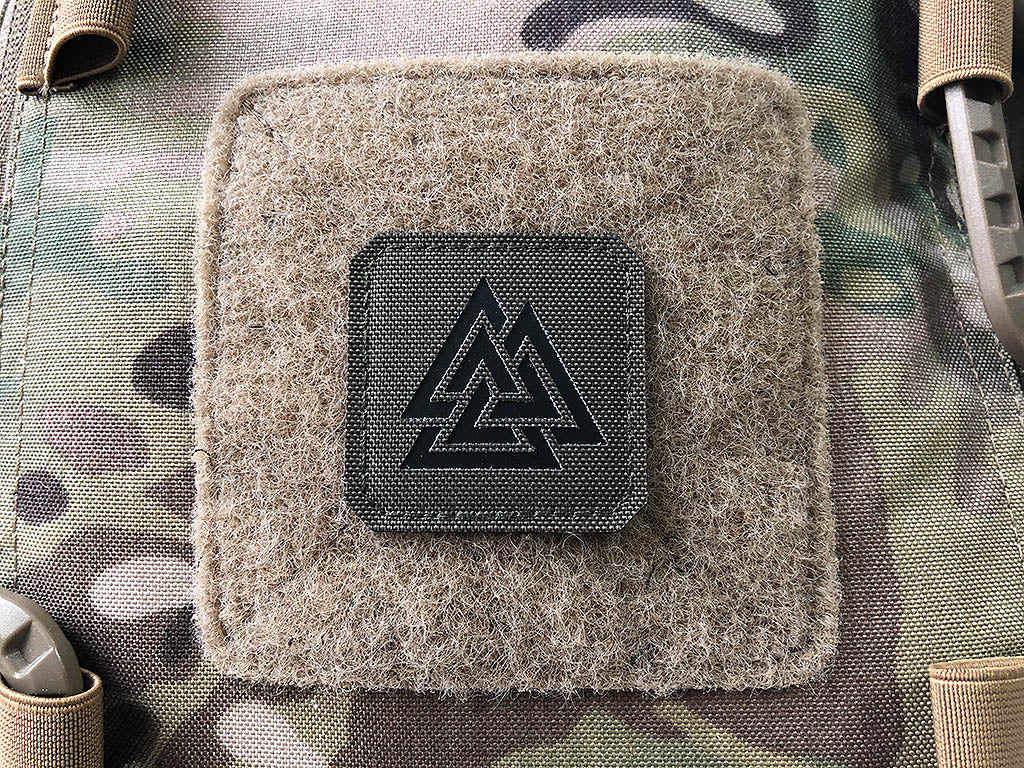 Valknut Lasercut Patch, ranger-green, Cordura Lasercut