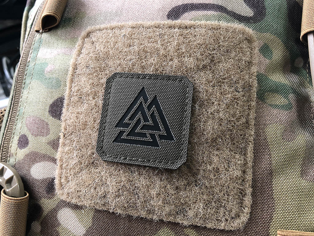 Valknut Lasercut Patch, ranger-green, Cordura Lasercut