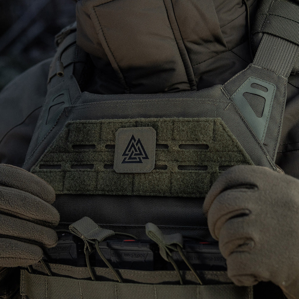 Valknut Lasercut Patch, ranger-green, Cordura Lasercut