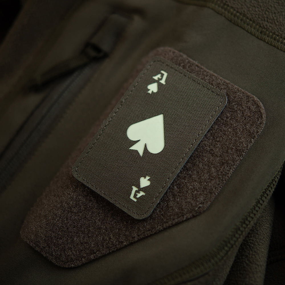 Ace of Spades Lasercut Patch, ranger-green, gid afterglow, Cordura Lasercut