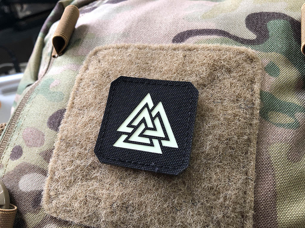 Valknut Lasercut Patch, black-gid, Cordura Lasercut - Patch Snatched