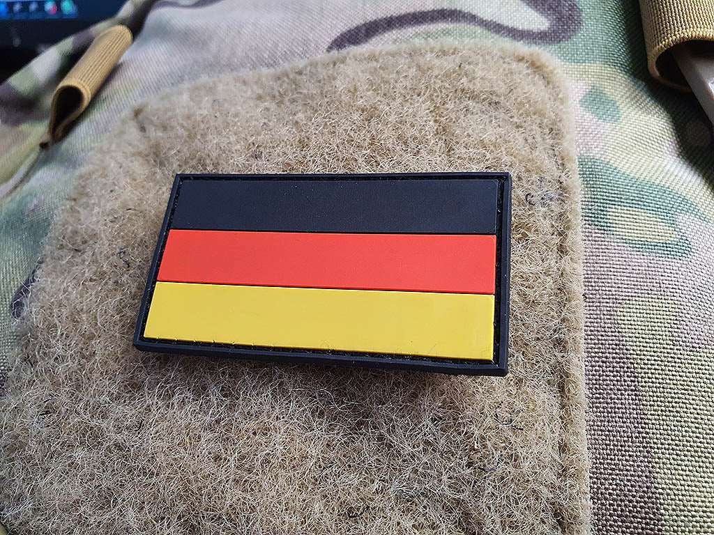 Deutschland Flaggen Patch, fullcolor, klein  / 3D Rubber Patch