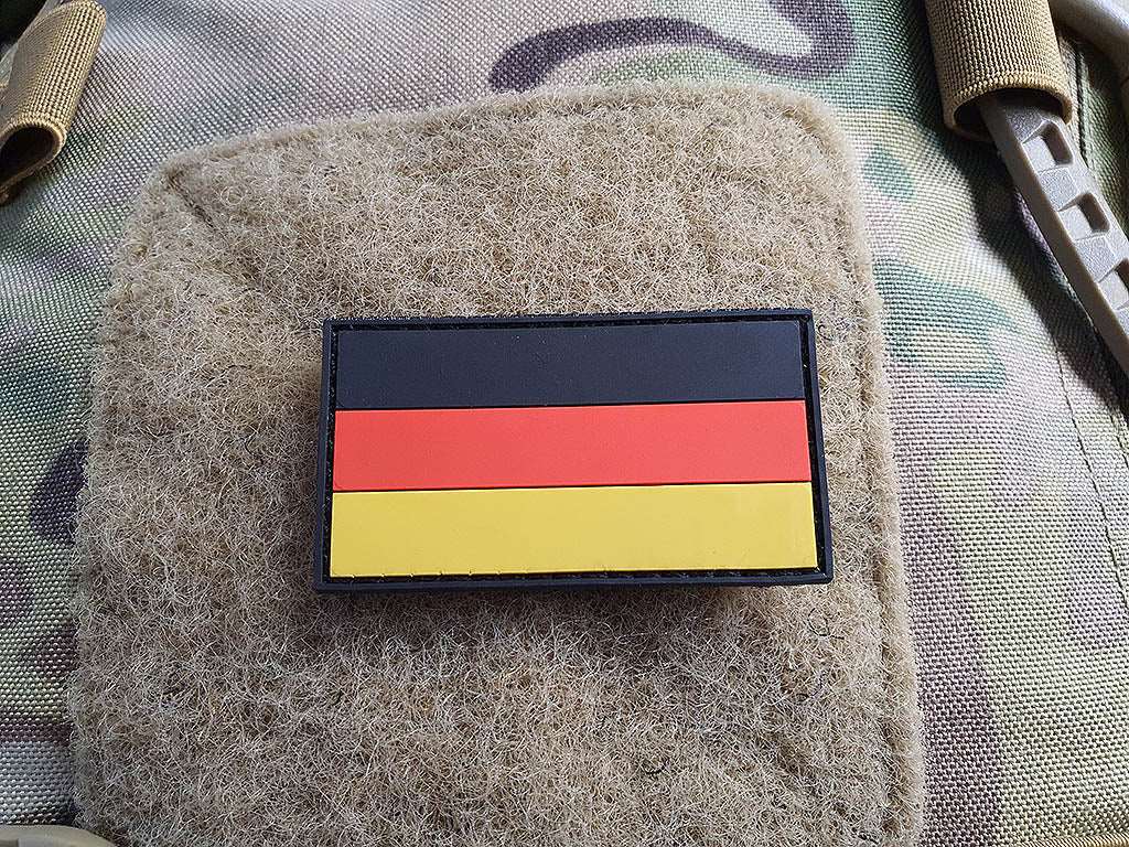 Deutschland Flaggen Patch, fullcolor, klein  / 3D Rubber Patch