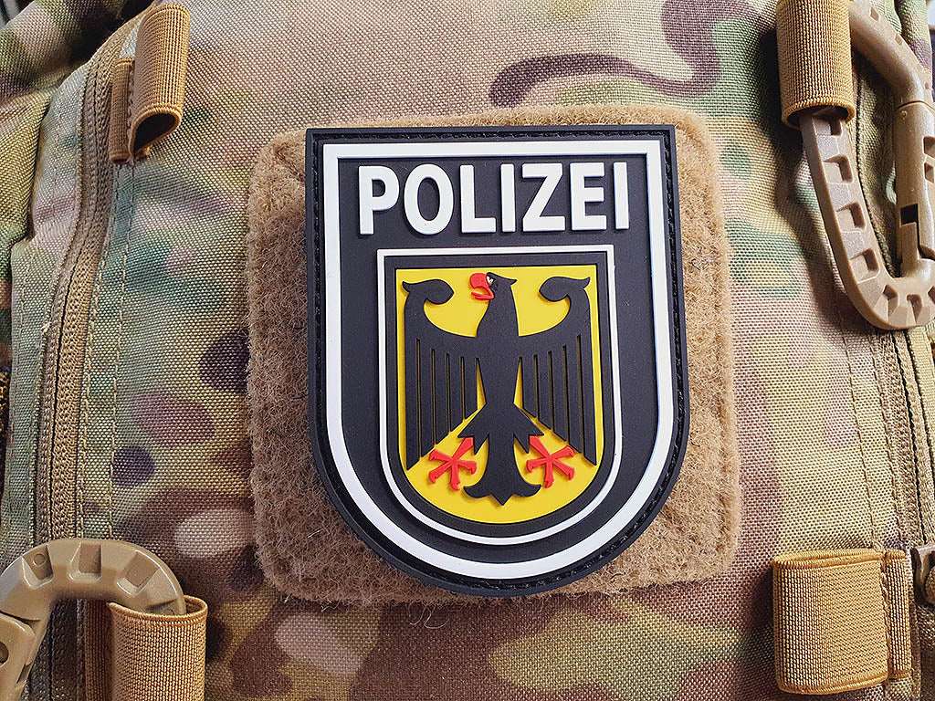 Ärmelabzeichen - Bundespolizei - Patch, schwarz / 3D Rubber Patch