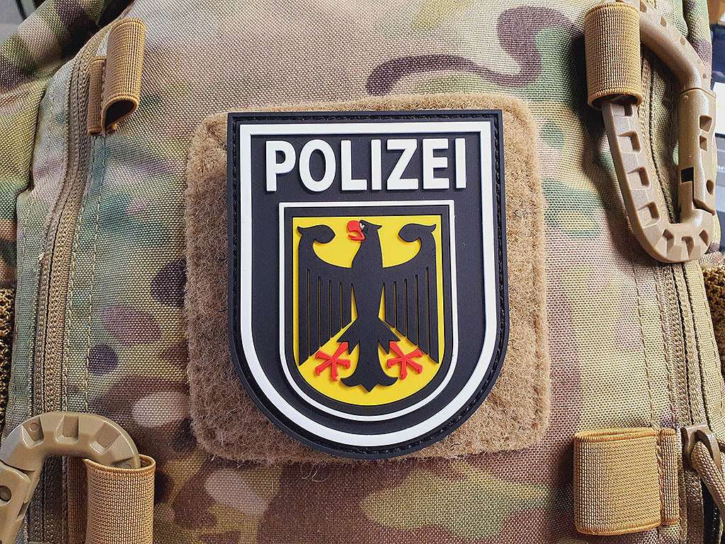 Ärmelabzeichen - Bundespolizei - Patch, schwarz / 3D Rubber Patch