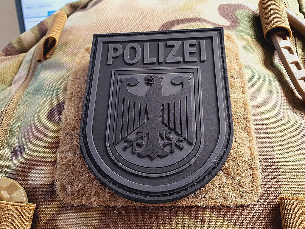 Ärmelabzeichen - Bundespolizei - Patch, Blackops / 3D Rubber Patch