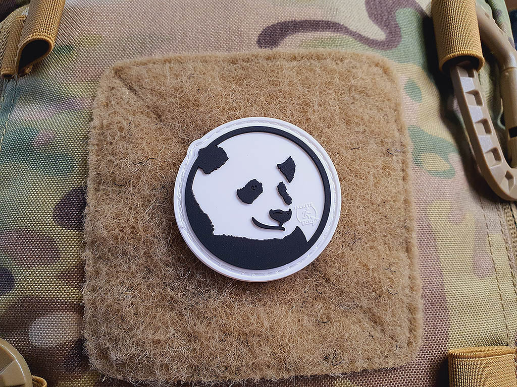 Patch silhouette panda, patch en caoutchouc 3D 