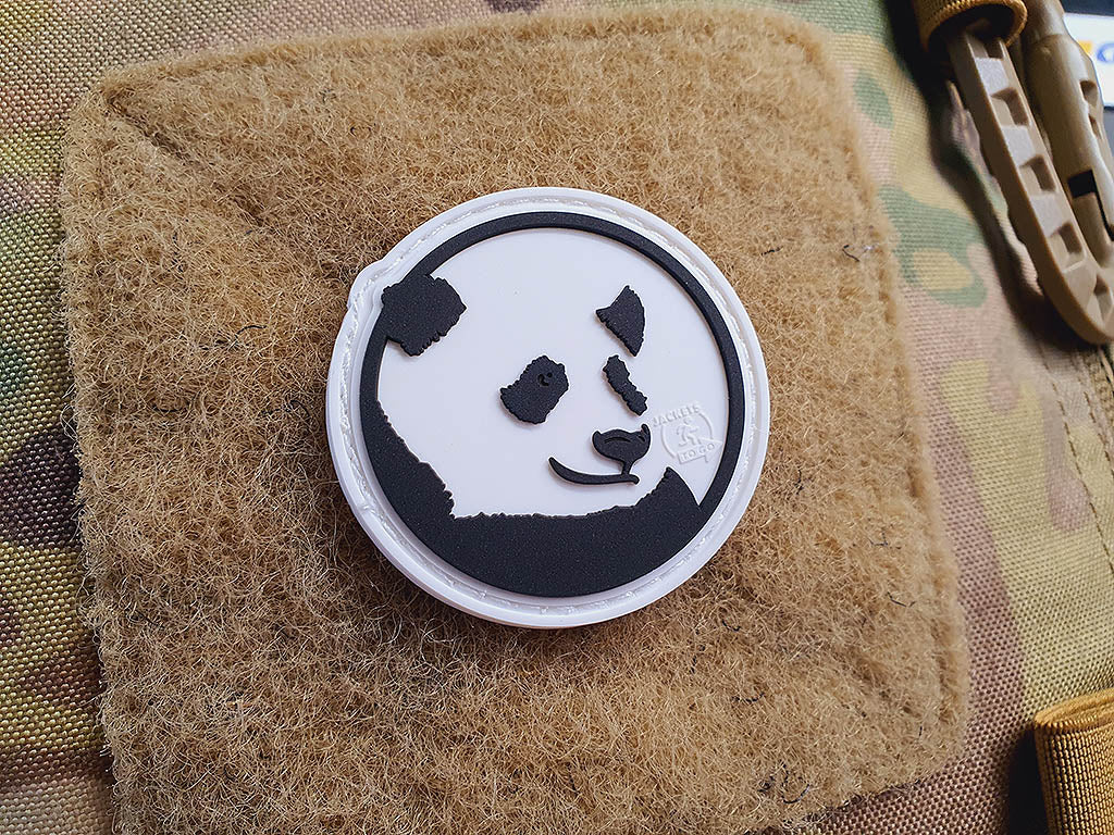 Panda Silhouette Patch, 3D Rubber Patch