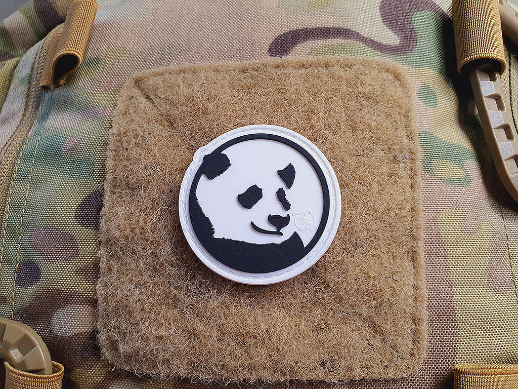 Panda Silhouette Patch, 3D Rubber Patch - Patch Snatched