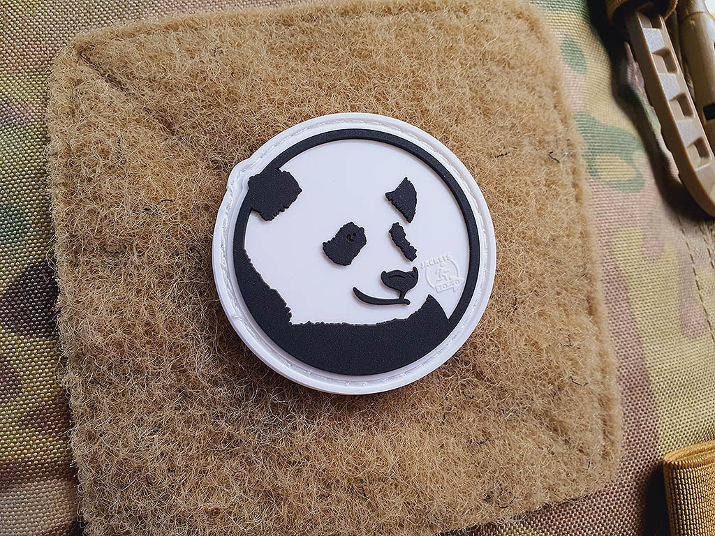 Panda Silhouette Patch, 3D Rubber Patch - Patch Snatched