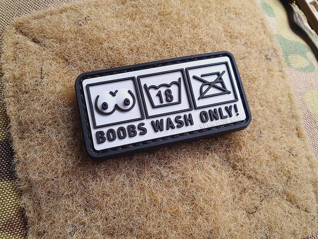 Boobs Wash Only Patch  / 3D Rubber Patch