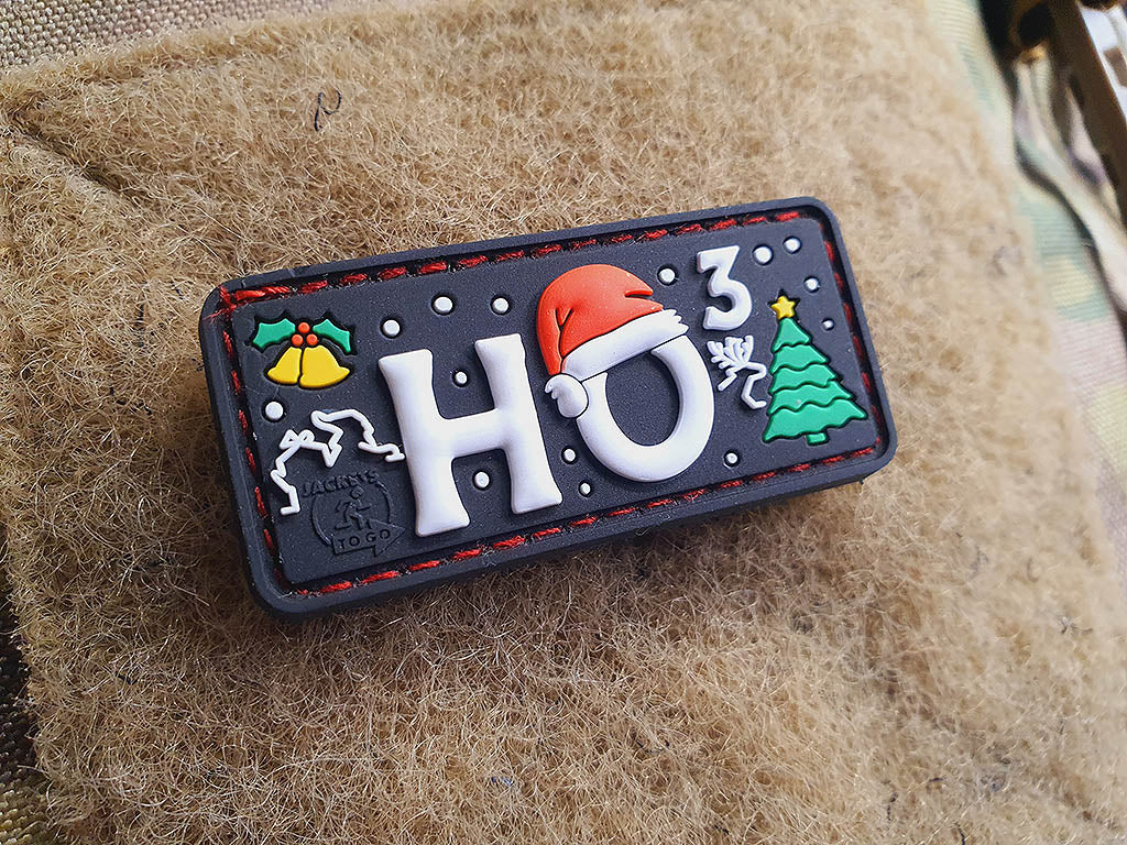 HO HO HO Patch, 3D Rubber Patch