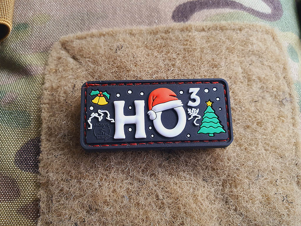 HO HO HO Patch, 3D Rubber Patch