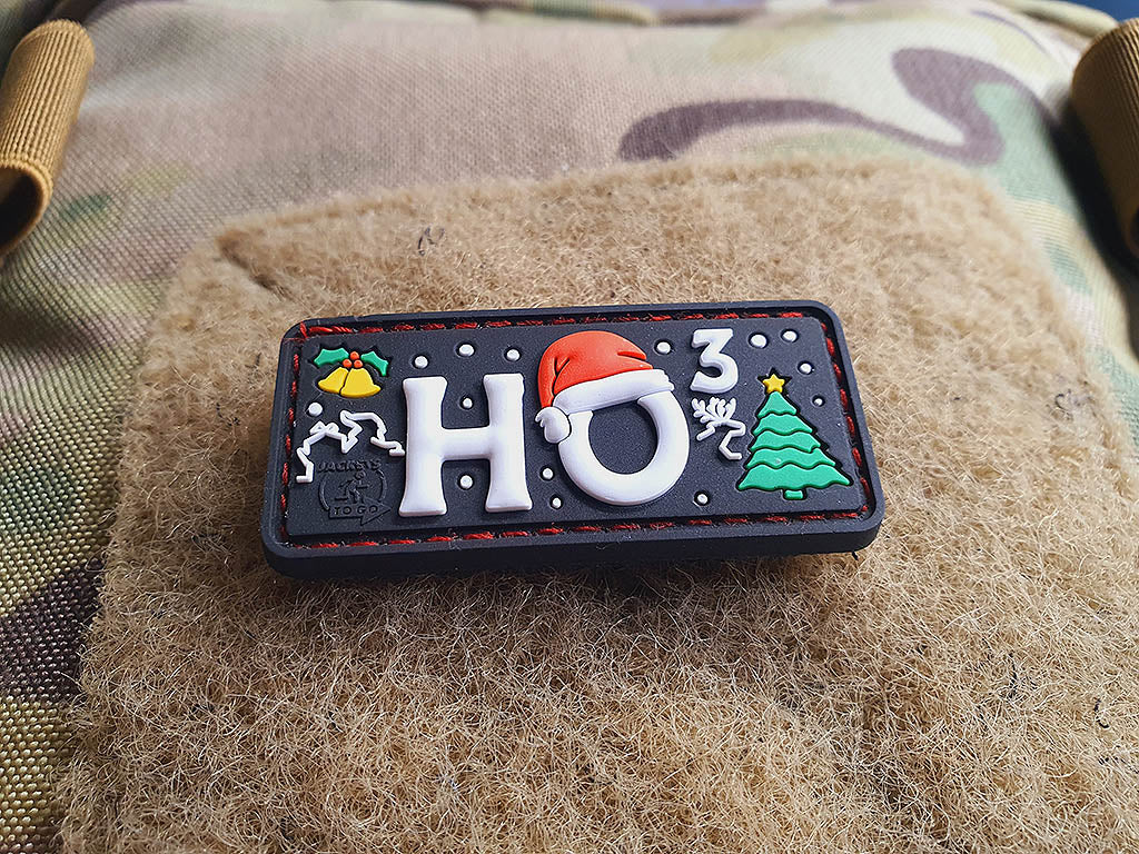 HO HO HO Patch, 3D Rubber Patch