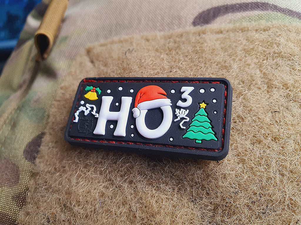 HO HO HO Patch, 3D Rubber Patch