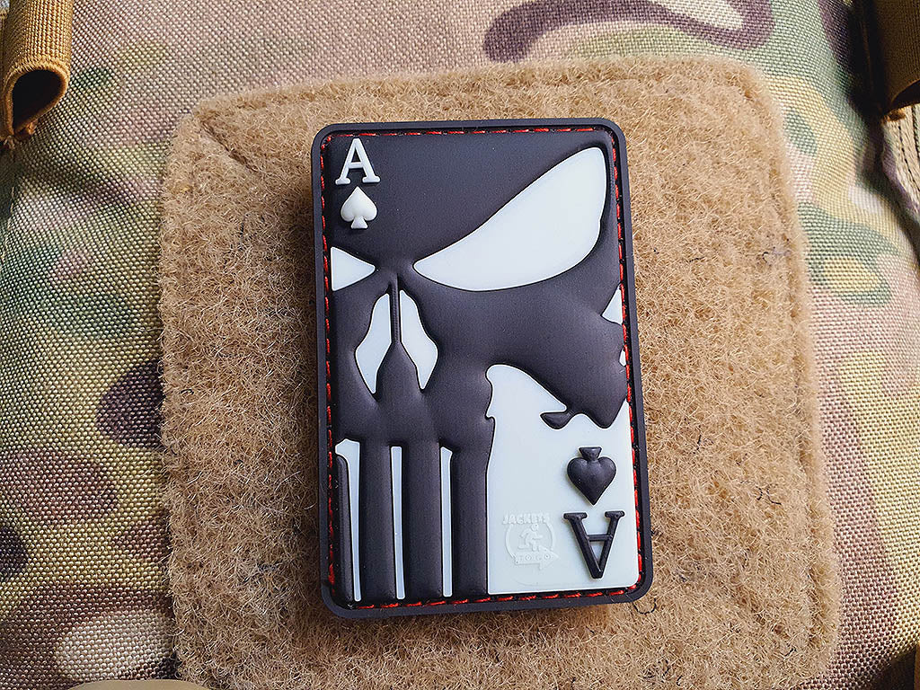 Punisher Ace Of Spades Patch, gid / 3D Rubber Patch