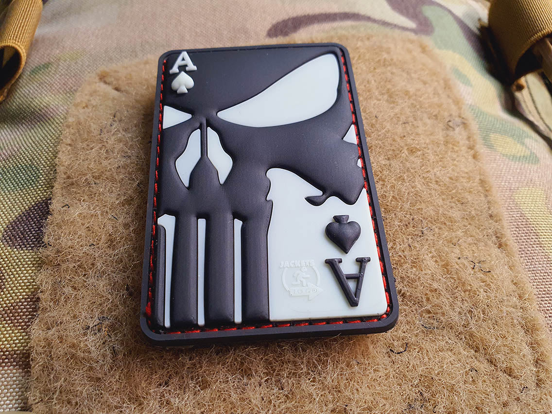 Punisher Ace Of Spades Patch, gid / 3D Rubber Patch