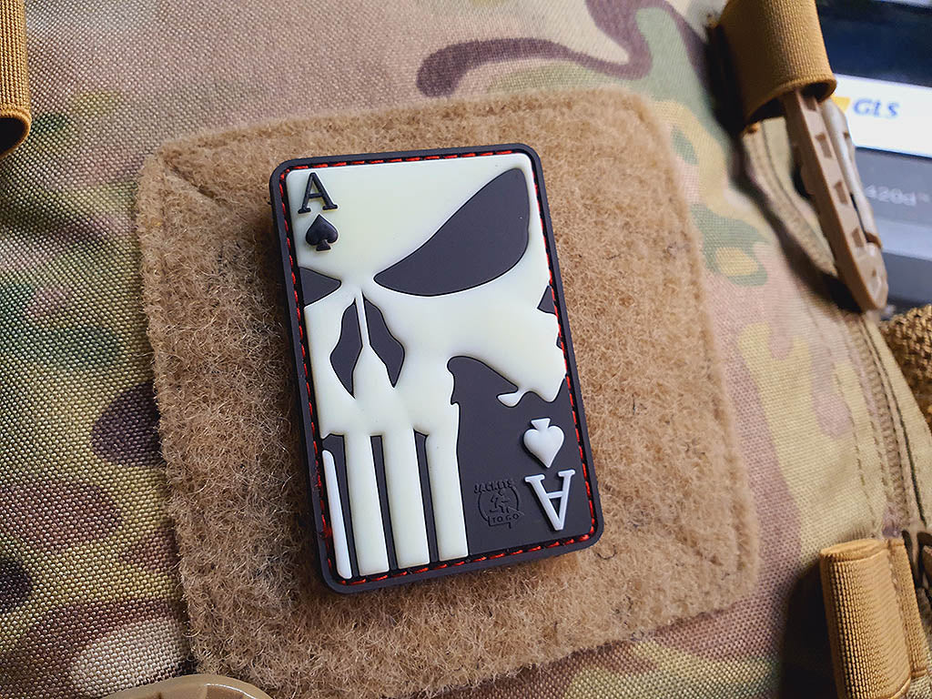 Punisher Ace Of Spades Patch, bk-gid / 3D Rubber Patch