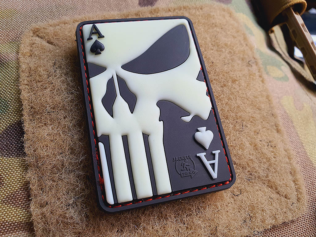 Punisher Ace Of Spades Patch, bk-gid / 3D Rubber Patch