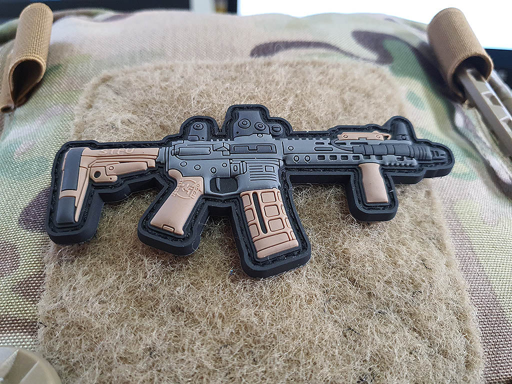 Patch AR-15, couleur, patch en caoutchouc 3D