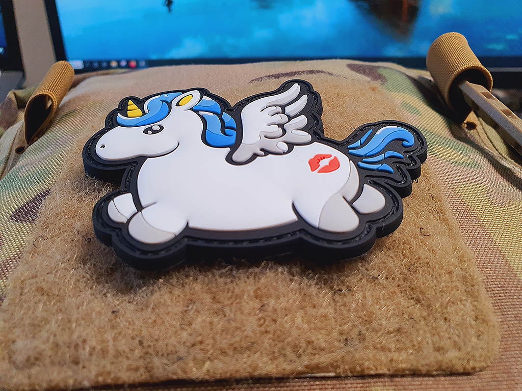 Flying Unicorn KISSMYASS  Patch, fullcolor 3D Rubber Patch - Patch Snatched