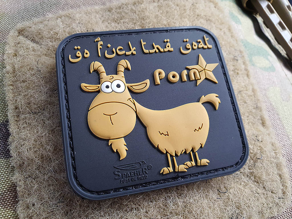 GOAT Patch, Tan / 3D Rubber Patch – Patch Snatched