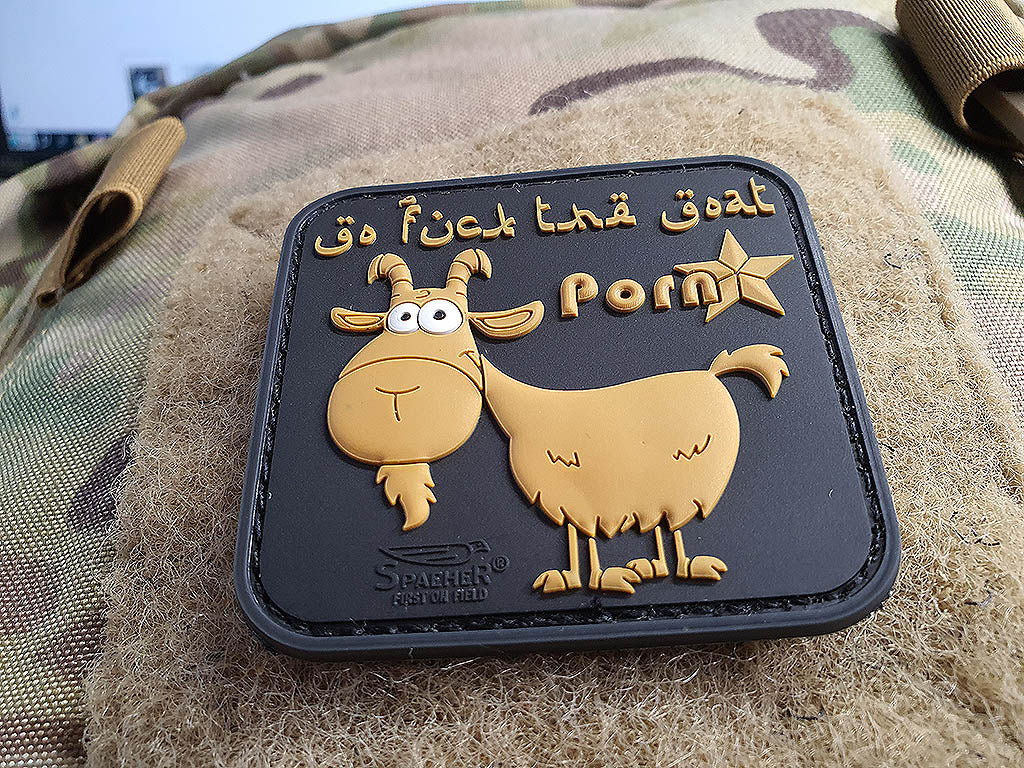 GOAT Patch, Tan / 3D Rubber Patch – Patch Snatched